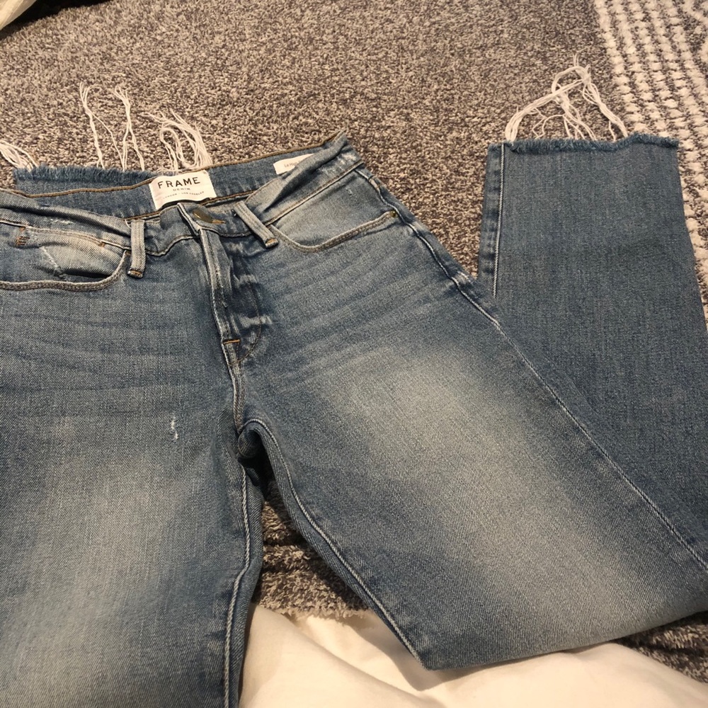 FRAME LE HIGH STRAIGHT JEANS
